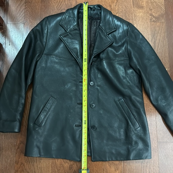 DANIER BLACK LEATHER COAT - Picture 10 of 12